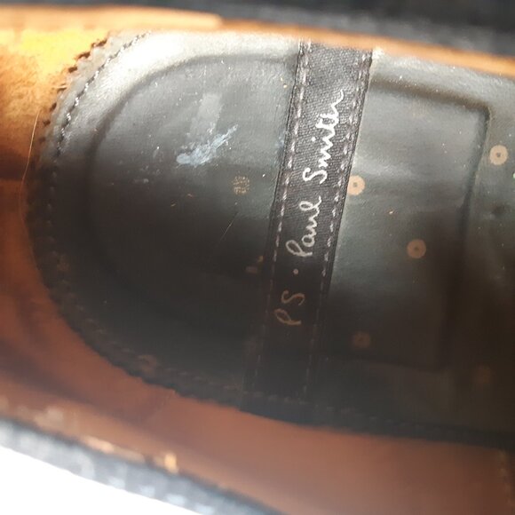 Paul Smith SZ 42 (9.5) Blue Suede Lace Up Low Top Almond Toe Derby - Picture 12 of 15